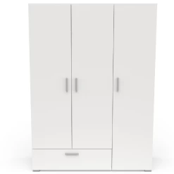 Armoire Maura 3 Portes Tournantes, 1 Tringle, 4 étagères Et 1 Tiroir-blanc Mat -Magasin De Meubles Ontwerp zonder titel 2023 05 02T153923.038 3141