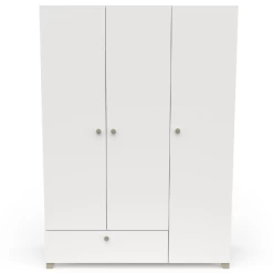 Armoire Liva 3 Portes Tournantes, 1 Tringle, 4 étagères Et 1 Tiroir-chêne Kronberg/blanc Mat -Magasin De Meubles Ontwerp zonder titel 2023 05 02T154420.649 4d82