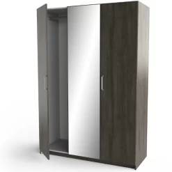 Armoire Richy 3 Portes Tournantes, 1 Tringle Et 4 étagères-Chêne Waterford -Magasin De Meubles Ontwerp zonder titel 2023 05 09T135713.457 70b9