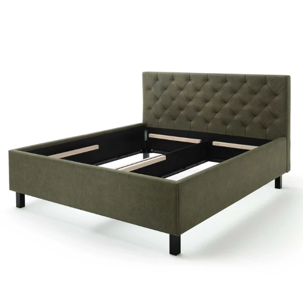 Lit San Marino 180x200cm Avec Espace De Rangement Similicuir - Vert/noir 9 Lit San Marino 180x200cm Avec Espace De Rangement Similicuir - Vert/noir – Image 9