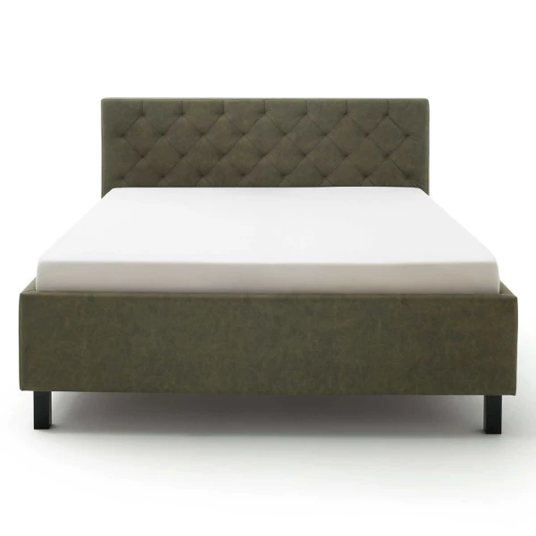 Lit San Marino 180x200cm Avec Espace De Rangement Similicuir - Vert/noir 8 Lit San Marino 180x200cm Avec Espace De Rangement Similicuir - Vert/noir – Image 8