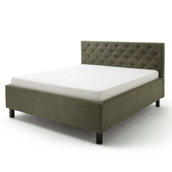 Lit San Marino 180x200cm Avec Espace De Rangement Similicuir - Vert/noir 6 Lit San Marino 180x200cm Avec Espace De Rangement Similicuir - Vert/noir – Image 6