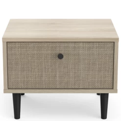 Table De Chevet Sayuri 1 Tiroir - Chêne Kronberg/osier -Magasin De Meubles Ontwerp zonder titel 2023 05 10T091316.219 ac50