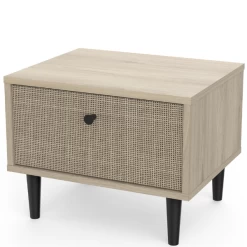 Table De Chevet Sayuri 1 Tiroir - Chêne Kronberg/osier -Magasin De Meubles Ontwerp zonder titel 2023 05 10T091408.502 3cf6