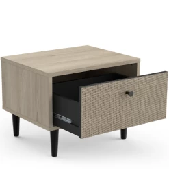 Table De Chevet Sayuri 1 Tiroir - Chêne Kronberg/osier -Magasin De Meubles Ontwerp zonder titel 2023 05 10T091533.442 7339