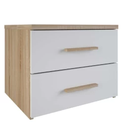 Table De Chevet Seliena 2 Tiroirs-Chêne Brossé/blanc Mat -Magasin De Meubles Ontwerp zonder titel 2023 05 10T160239.623 a729