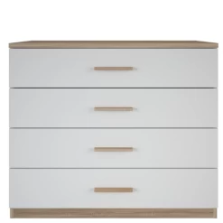 Chiffonnier Seliena 4 Tiroirs-Chêne Brossé/blanc Mat -Magasin De Meubles Ontwerp zonder titel 2023 05 10T161506.779 15cd