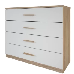 Chiffonnier Seliena 4 Tiroirs-Chêne Brossé/blanc Mat -Magasin De Meubles Ontwerp zonder titel 2023 05 10T161546.378 a1ca