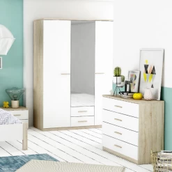 Chiffonnier Seliena 4 Tiroirs-Chêne Brossé/blanc Mat -Magasin De Meubles Ontwerp zonder titel 2023 05 10T161823.694 58bc