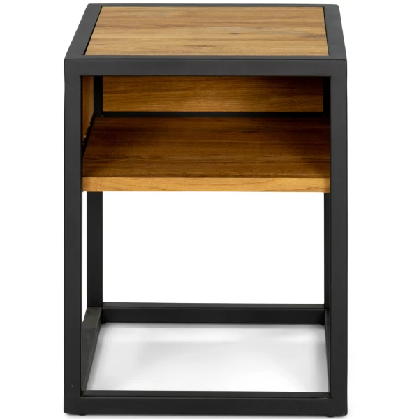 Table De Chevet Devin-chêne Laqué/acier 5 Table De Chevet Devin-chêne Laqué/acier – Image 5