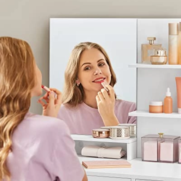 Table De Toilette Avec Miroir Et 1 Tiroir 2 Table De Toilette Avec Miroir Et 1 Tiroir – Image 2