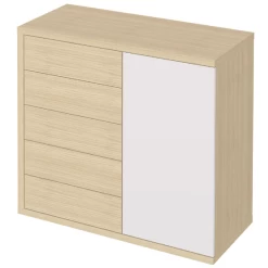 Commode Helena 5 Tiroirs, 1 Porte Tournante Et 1 Tringle-chêne Clair/blanc 18 Commode Helena 5 Tiroirs, 1 Porte Tournante Et 1 Tringle-chêne Clair/blanc -Magasin De Meubles Ontwerp zonder titel 2023 06 28T103205.977 d8f7