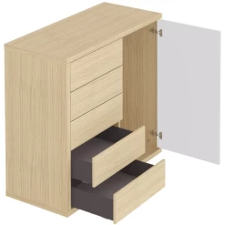 Commode Helena 5 Tiroirs, 1 Porte Tournante Et 1 Tringle-chêne Clair/blanc 16 Commode Helena 5 Tiroirs, 1 Porte Tournante Et 1 Tringle-chêne Clair/blanc -Magasin De Meubles Ontwerp zonder titel 2023 06 28T103326.310 28fa