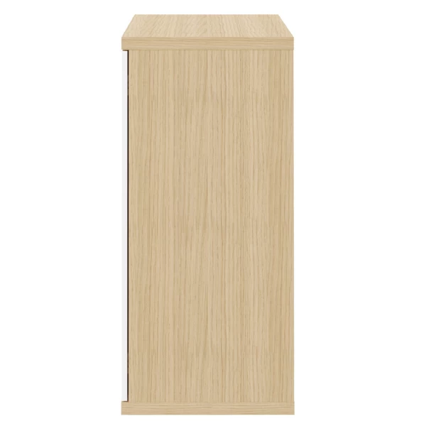 Commode Helena 5 Tiroirs, 1 Porte Tournante Et 1 Tringle-chêne Clair/blanc 6 Commode Helena 5 Tiroirs, 1 Porte Tournante Et 1 Tringle-chêne Clair/blanc – Image 6