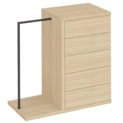 Chiffonnier Helena 5 Tiroirs Et 1 Tringle-chêne Clair -Magasin De Meubles Ontwerp zonder titel 2023 06 28T104148.561 ebbb