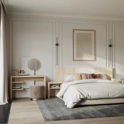 Coiffeuse Helena 2 étagères, 2 Crochets Et 1 Miroir-chêne Clair/blanc -Magasin De Meubles Ontwerp zonder titel 2023 06 29T161604.083 1 fddc