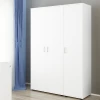 Armoire Halula 3 Portes, 1 Tringle Et 6 étagères-blanc