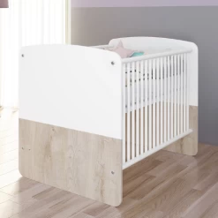 Lit Bébé Halula 70x140 Cm-blanc/chêne -Magasin De Meubles Ontwerp zonder titel 2023 08 28T094404.304 1 6772