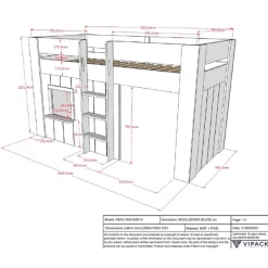 Lit Mi-hauteur Reini Avec Cabane De Jeu - Blanc -Magasin De Meubles Ontwerp zonder titel 2023 09 12T161741.285 5ba4