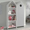 Armoire Casami + Bibliothèque Casami- Blanc/gris