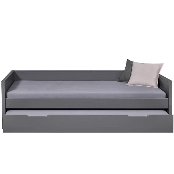 Lit Gigogne Dream The Future | 208,4 X 60 X 98,2 | 100% Mélaminé | Couleur : Anthracite 9 Lit Gigogne Dream The Future | 208,4 X 60 X 98,2 | 100% Mélaminé | Couleur : Anthracite – Image 9