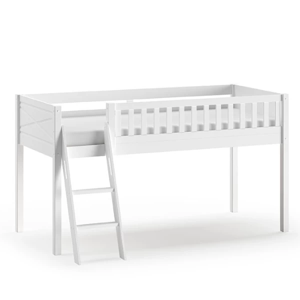 Lit Mi-hauteur Scottie 90x200 Cm-blanc 3 Lit Mi-hauteur Scottie 90x200 Cm-blanc – Image 3