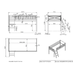 Lit Mi-hauteur Scottie 90x200 Cm Avec Rideau De Jeu Camion De Pompiers-blanc -Magasin De Meubles Ontwerp zonder titel 2023 09 28T141606.605 cd2f