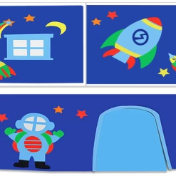 Lit Mi-hauteur Scottie 90x200 Cm Avec Toboggan, Rideau De Jeu Astronautes Et Tunnel De Lit-blanc -Magasin De Meubles Ontwerp zonder titel 2023 09 28T144629.555 742e