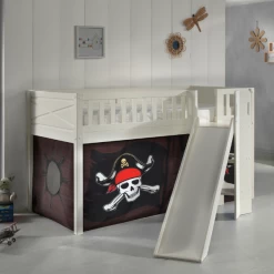 Lit Mi-hauteur Scottie 90x200 Cm Avec Toboggan Et Rideau De Jeu Pirates-blanc -Magasin De Meubles Ontwerp zonder titel 2023 09 29T111018.998 b6bd