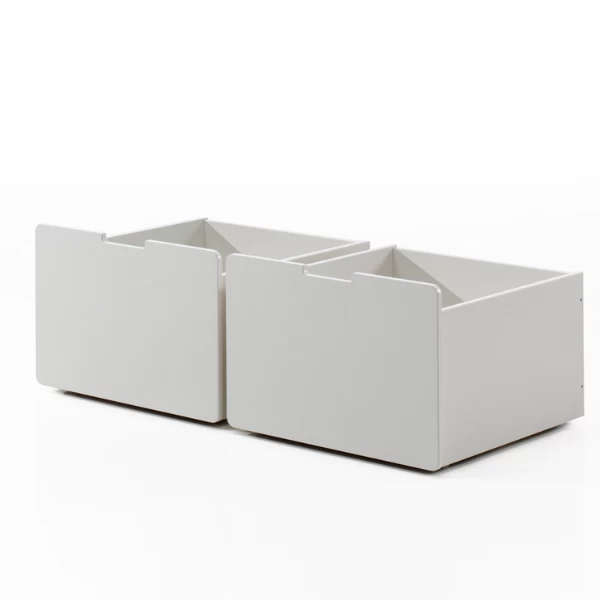 Lit Mi-hauteur Pip 90x200 Cm+toboggan,2 Tiroirs Et étagère Suspendue-blanc 5 Lit Mi-hauteur Pip 90x200 Cm+toboggan,2 Tiroirs Et étagère Suspendue-blanc – Image 5