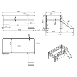 Lit Mi-hauteur Pip 90x200 Cm+toboggan,2 Tiroirs Et étagère Suspendue-blanc 11 Lit Mi-hauteur Pip 90x200 Cm+toboggan,2 Tiroirs Et étagère Suspendue-blanc -Magasin De Meubles Ontwerp zonder titel 2023 10 18T133346.116 4661