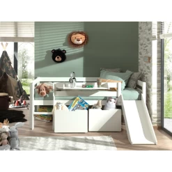 Lit Mi-hauteur Pip 90x200 Cm+toboggan,2 Tiroirs Et étagère Suspendue-blanc 9 Lit Mi-hauteur Pip 90x200 Cm+toboggan,2 Tiroirs Et étagère Suspendue-blanc -Magasin De Meubles Ontwerp zonder titel 2023 10 18T133425.819 31c8