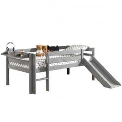 Lit Mi-hauteur Pip 90x200 Cm Avec Toboggan Et étagère Suspendue-gris -Magasin De Meubles Ontwerp zonder titel 2023 10 18T150333.161 d365