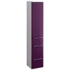 Colonne Salle De Bains Small 25cm 1 Porte & 2 Tiroirs - Violet Brillant