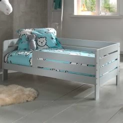 Lit Junior Anastasia 70 X 140cm Bois Pin - Gris