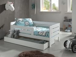 Lit Junior Anastasia Avec Tiroir De Lit 70 X 140cm Bois Pin - Blanc -Magasin De Meubles PBCO71RB14 04 2cfd