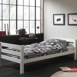 Lit Enfant En Bois Anne 90x200 Cm - Blanc