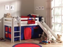 Lit Mi-hauteur Astrid Blanc Avec Toboggan - Tente Domino 5 Lit Mi-hauteur Astrid Blanc Avec Toboggan - Tente Domino -Magasin De Meubles PICOHSGB1475b cfe5