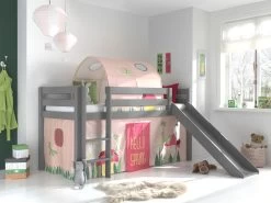 Lit Toboggan Astrid Avec Tente De Lit Et Tunnel De Lit Spring - Gris -Magasin De Meubles PICOHSGB17011 02 bb43