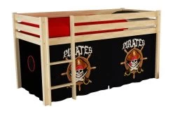 Lit Mi-hauteur Charlotte Avec Tente De Lit Pirates - Naturel 4 Lit Mi-hauteur Charlotte Avec Tente De Lit Pirates - Naturel -Magasin De Meubles PICOHSZG1077 INF 61b8
