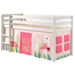 Lit Mi-hauteur Charlotte Avec Tente De Lit Spring - Blanc -Magasin De Meubles PICOHSZG14010 INF 382e