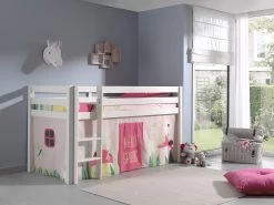 Lit Mi-hauteur Charlotte Avec Tente De Lit Spring - Blanc -Magasin De Meubles PICOHSZG14010 cf6f