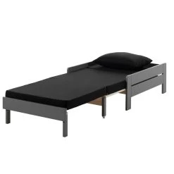 Lit Mezzanine Claire 140x200cm Avec Bibliothèque Et Canapé-lit - Gris -Magasin De Meubles PICOMZ141732 05 98ab