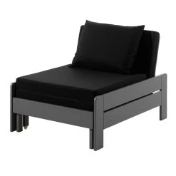 Lit Mezzanine Claire 140x200 Avec Canapé-lit Et Chiffonnier - Gris -Magasin De Meubles PICOMZ141734 05 0693