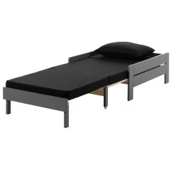 Lit Mezzanine Claire 140x200 Avec Canapé-lit Et Chiffonnier - Gris -Magasin De Meubles PICOMZ141734 06 9257