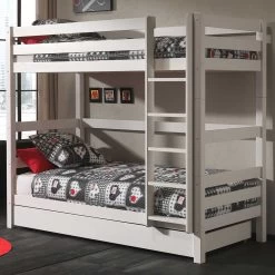 Lit Superposé Claire Haut Avec Tiroir De Lit - Wit