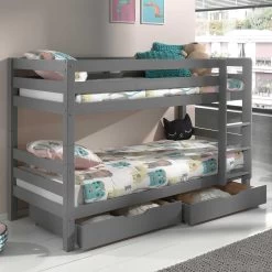 Lit Superposé Claire Bas Avec Deux Tiroirs - Gris 11 Lit Superposé Claire Bas Avec Deux Tiroirs - Gris -Magasin De Meubles PICOSBLA17 01A 9e4e