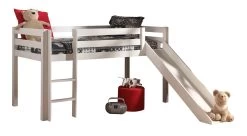 Lit Mi-hauteur Avec Toboggan Astrid - Blanc 5 Lit Mi-hauteur Avec Toboggan Astrid - Blanc -Magasin De Meubles PIHSGB14 4c17