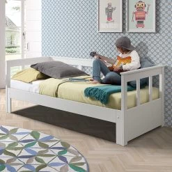 Lit Banquette Extensible Julie - Blanc