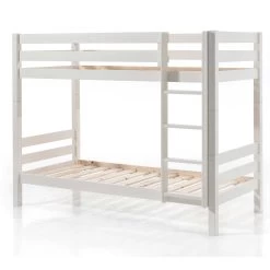 Lit Superposé Claire 160cm Avec Deux Tiroirs - Blanc -Magasin De Meubles PISB1614 01 d348